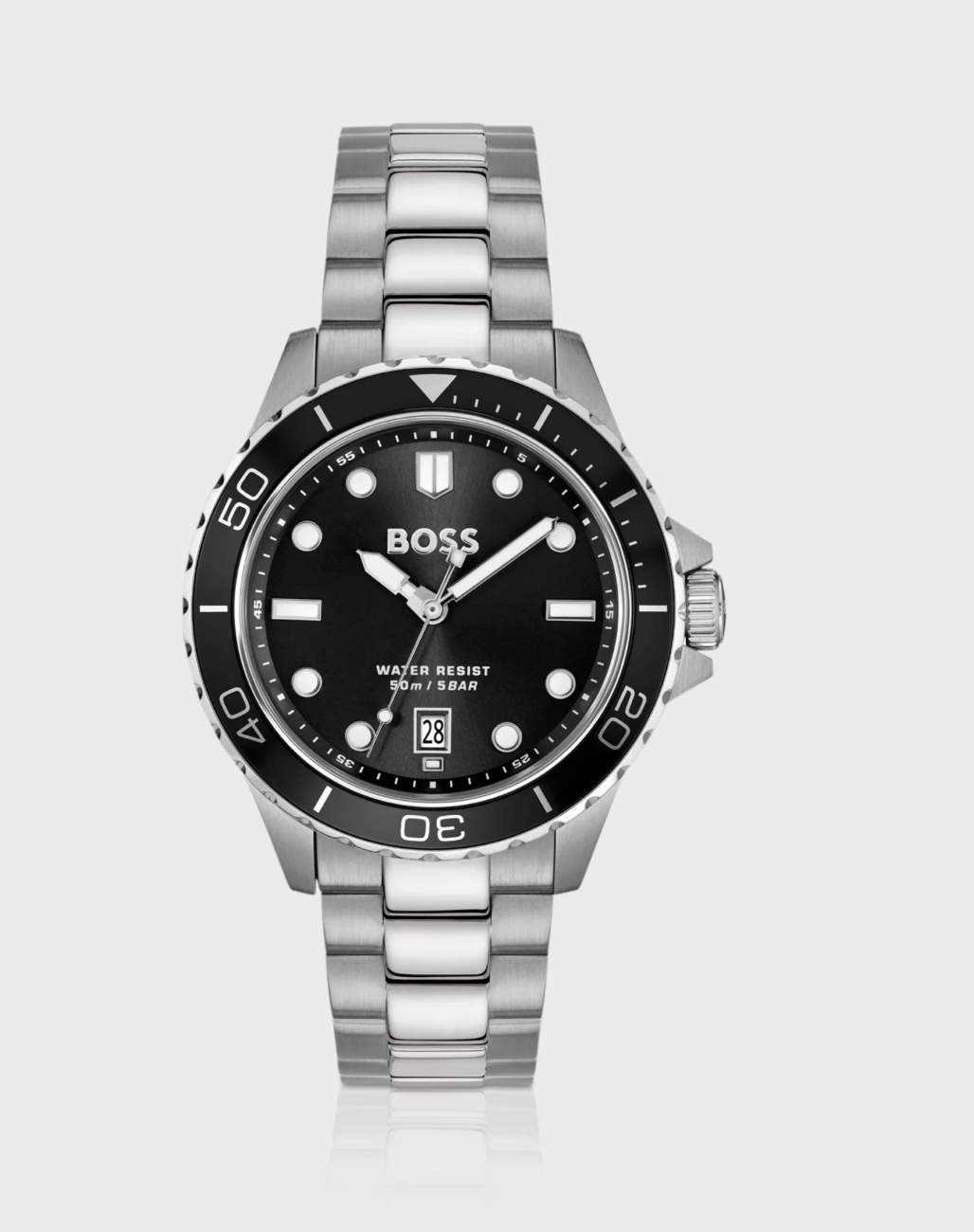 Montre Hugo Boss Noir & Bracelet en Acier