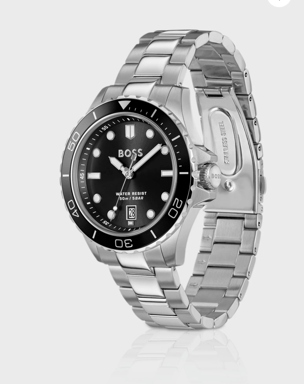 Montre Hugo Boss Noir & Bracelet en Acier